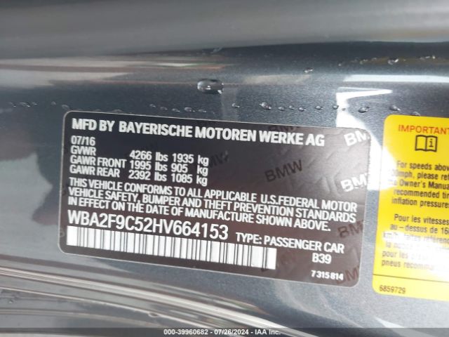 WBA2F9C52HV664153 BMW 230I