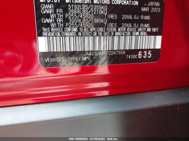 JA4J3UA86PZ047556 Mitsubishi Outlander Se 2.5 2wd