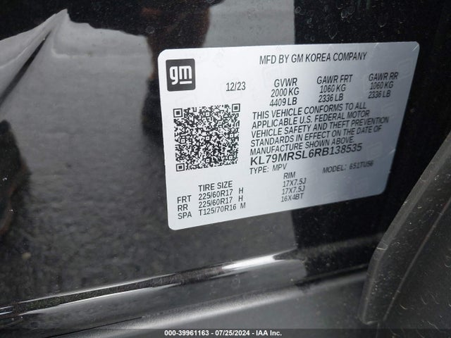 Chevrolet Trailblazer Awd Lt 2024 KL79MRSL6RB138535 Image 9