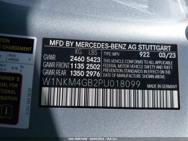 W1NKM4GB2PU018099 Mercedes-Benz Glc 300 Suv