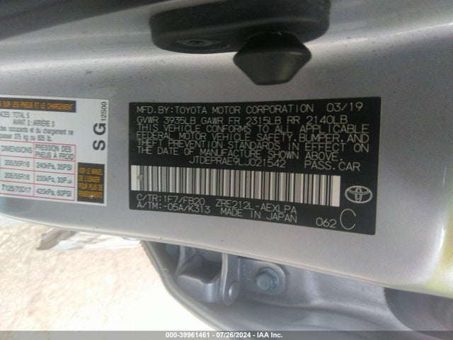Toyota COROLLA LE 2020 JTDEPRAE9LJ021542 Image 9