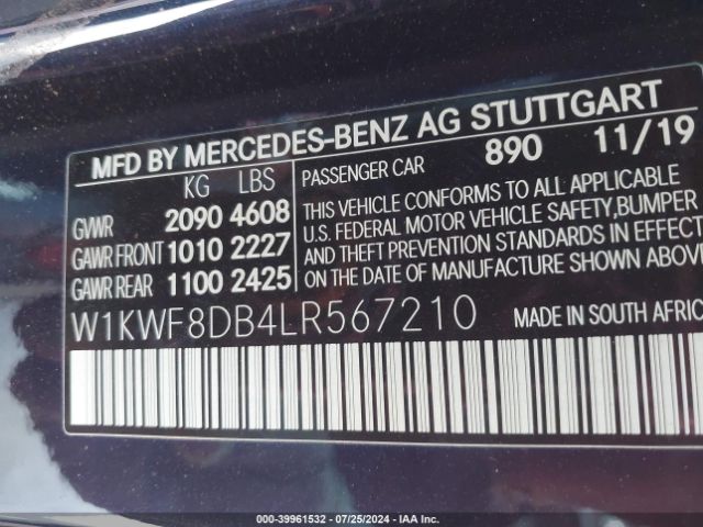 W1KWF8DB4LR567210 Mercedes-Benz C 300