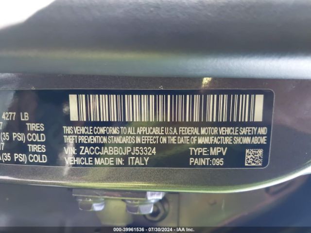 ZACCJABB0JPJ53324 Jeep Renegade Latitude Fwd