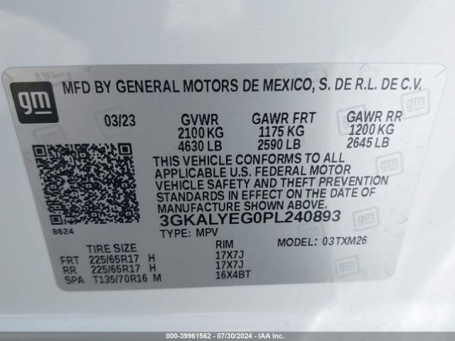 3GKALYEG0PL240893 GMC Terrain Awd At4