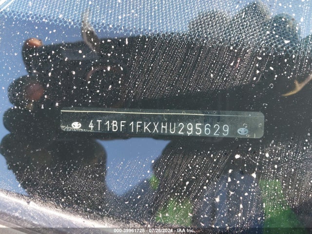 Toyota CAMRY XSE 2017 4T1BF1FKXHU295629 Image 9
