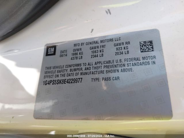 1G4PS5SK8E4229977 Buick Verano Leather Group