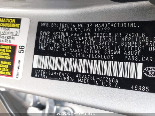 Toyota CAMRY LE 2023 4T1C11BK7PU080006 Image 9