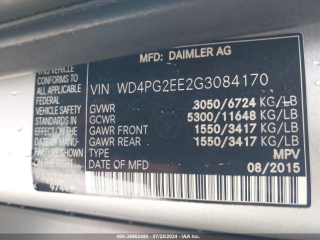 WD4PG2EE2G3084170 Mercedes-Benz Metris