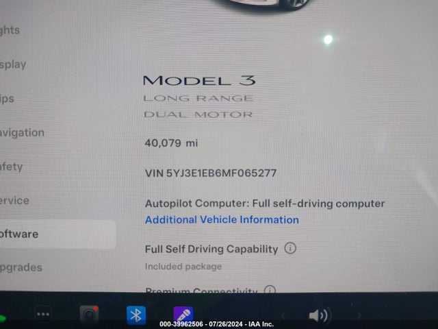 2021 TESLA MODEL 3 5YJ3E1EB6MF065277 Photo 6