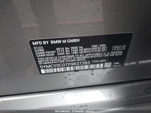 5YMCY0C07P9R37393 BMW X6 M