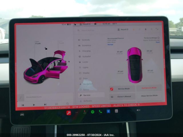5YJ3E1EBXJF099718 Tesla Model 3 Long Range/performance