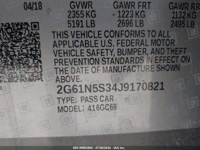2G61N5S34J9170821 Cadillac XTS LUXURY