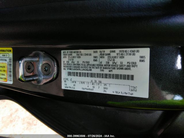 2020 FORD ESCAPE 1FMCU0G60LUA24240 Photo 8