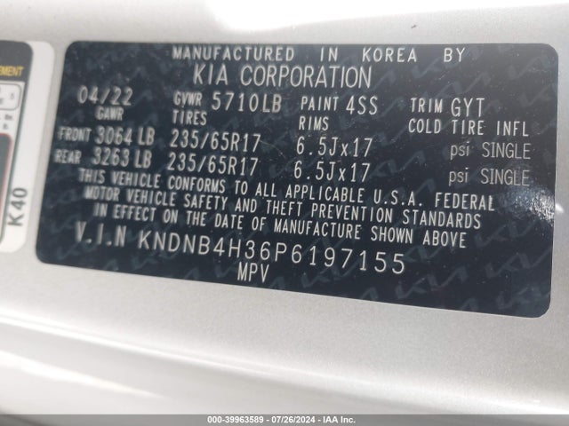KIA Carnival Mpv Lx 2023 KNDNB4H36P6197155 Image 9