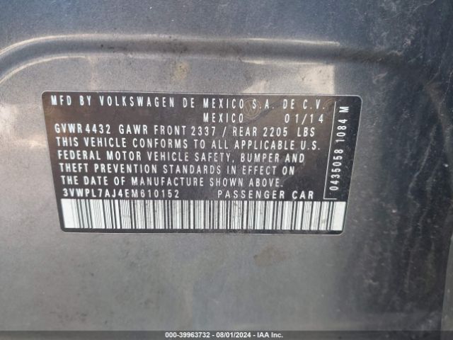 3VWPL7AJ4EM610152 Volkswagen Jetta Sportwagen 2.0l Tdi