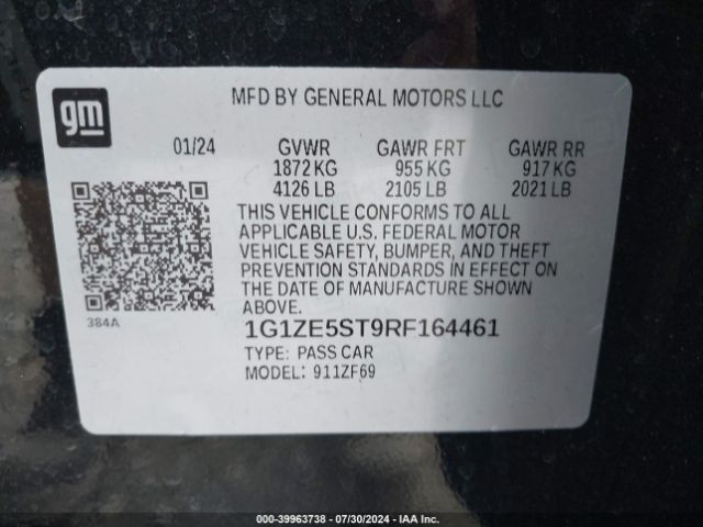 1G1ZE5ST9RF164461 Chevrolet MALIBU LT