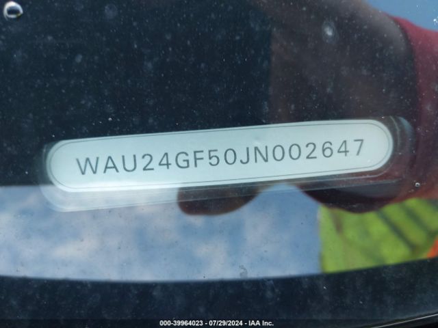 WAU24GF50JN002647 Audi S5 3.0t Premium Plus