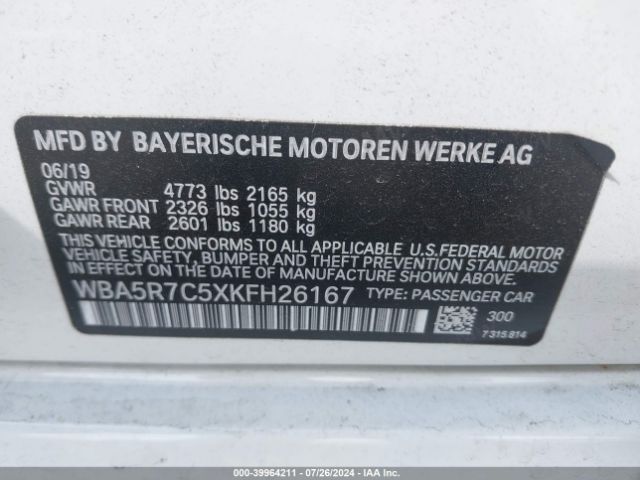 WBA5R7C5XKFH26167 BMW 330i Xdrive