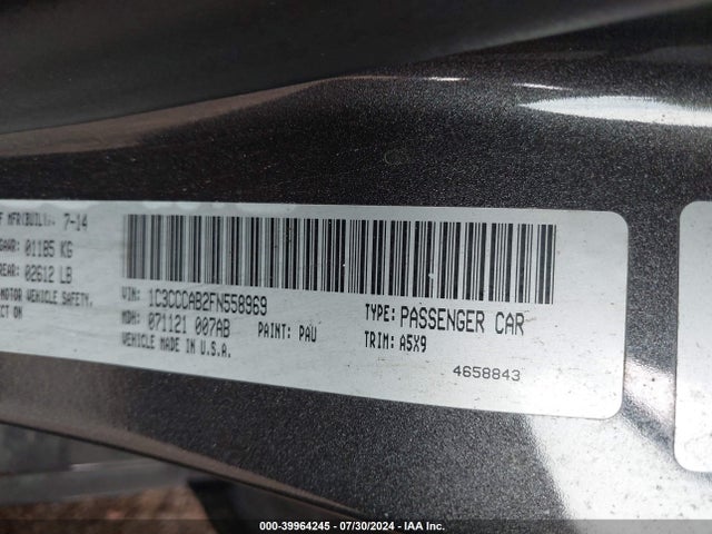 Chrysler 200 Limited 2015 1C3CCCAB2FN558969 Image 9
