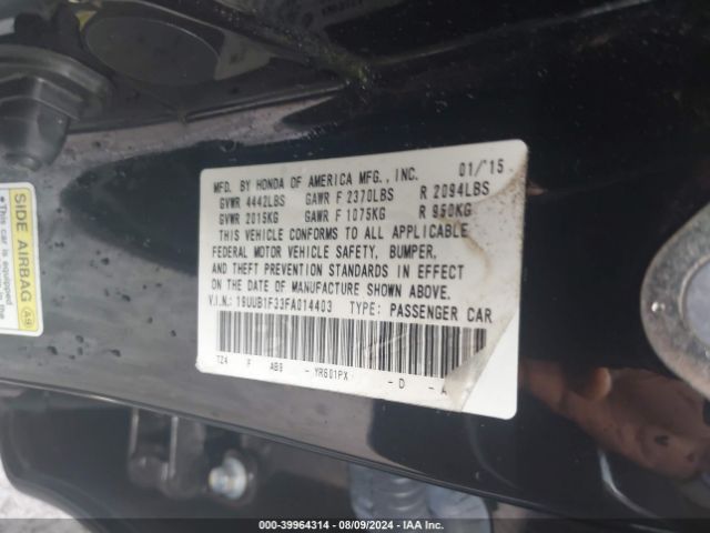 19UUB1F33FA014403 Acura TLX