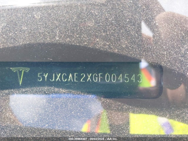 Tesla Model X 60d/70d/75d/90d 2016 5YJXCAE2XGF004543 Image 9