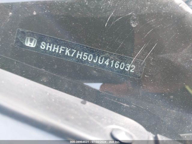 SHHFK7H50JU416032 Honda CIVIC EX