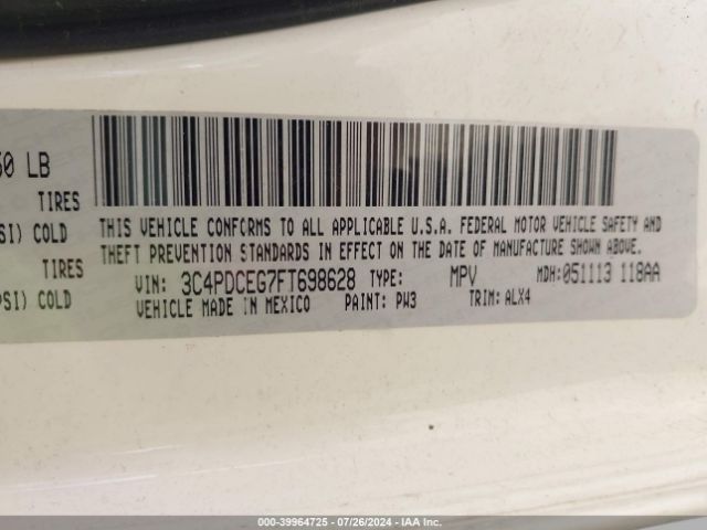 3C4PDCEG7FT698628 Dodge Journey R/t