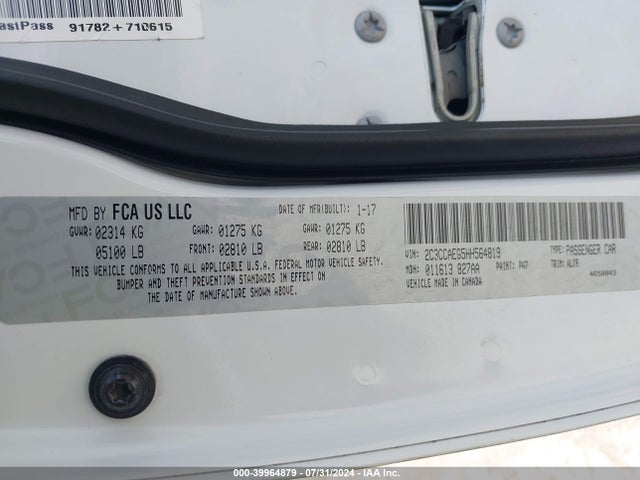 2C3CCAEG5HH564819 Chrysler 300C