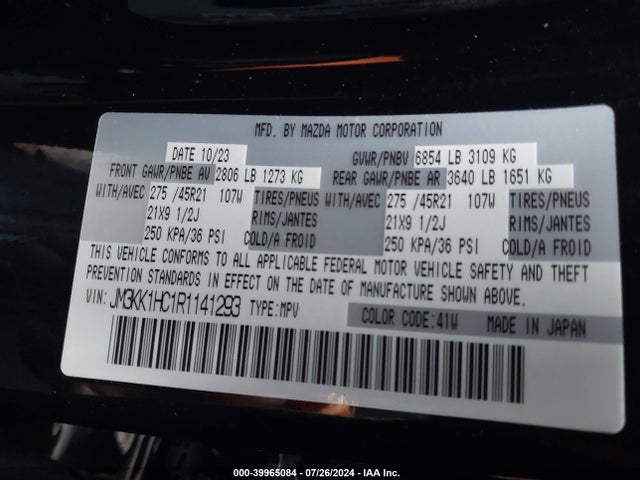 Mazda Cx-90 2024 JM3KK1HC1R1141293 Image 9
