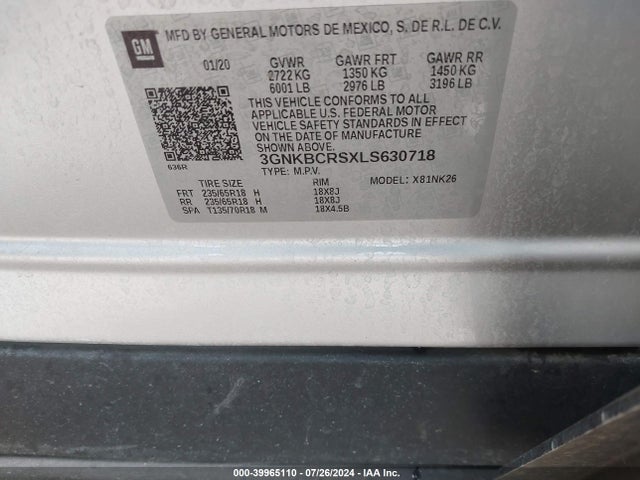 Chevrolet Blazer Fwd 2lt 2020 3GNKBCRSXLS630718 Image 9