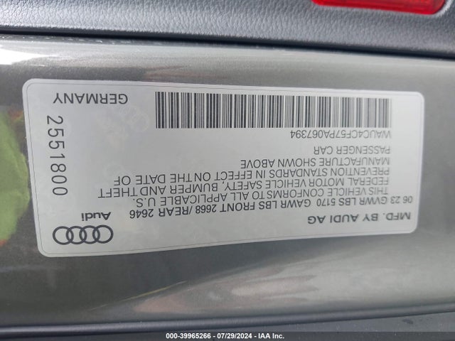 WAUC4CF57PA067394 Audi S5 Sportback Premium Plus Tfsi Quattro Tiptronic