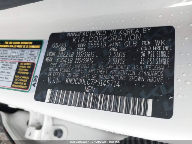 KNDC3DLC7P5145714 KIA Ev6 Wind
