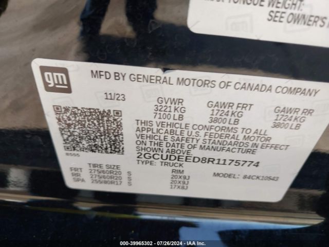 2GCUDEED8R1175774 Chevrolet Silverado 1500 4wd  Short Bed Rst