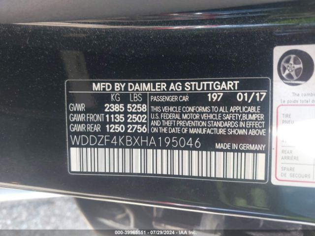 WDDZF4KBXHA195046 Mercedes-Benz E 300 4matic