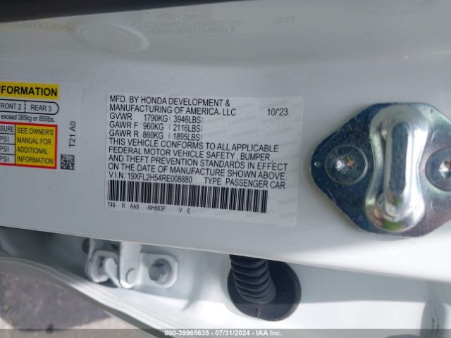 19XFL2H54RE008880 Honda Civic Lx