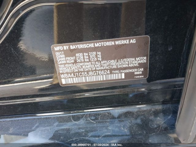 WBA4J1C55JBG76624 BMW 430i Gran Coupe