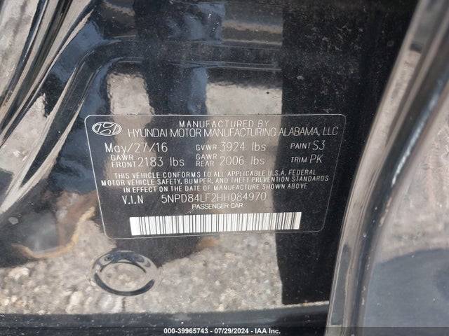Hyundai ELANTRA SE 2017 5NPD84LF2HH084970 Image 9