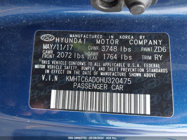Hyundai Veloster Value Edition 2017 KMHTC6AD0HU320475 Image 9