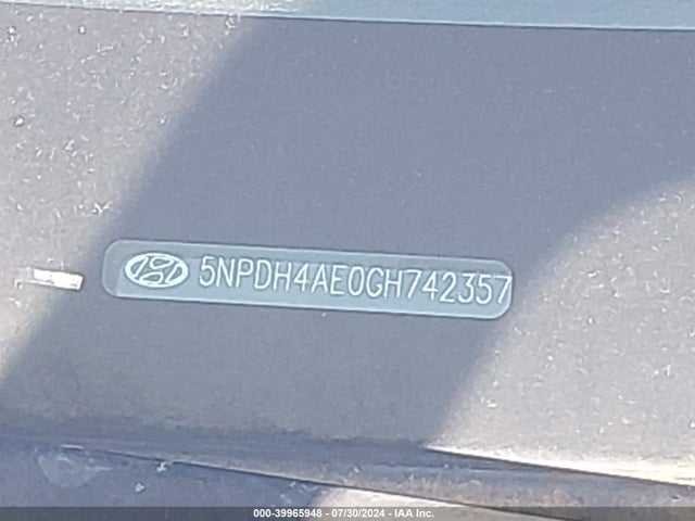 Hyundai ELANTRA SE 2016 5NPDH4AE0GH742357 Image 9