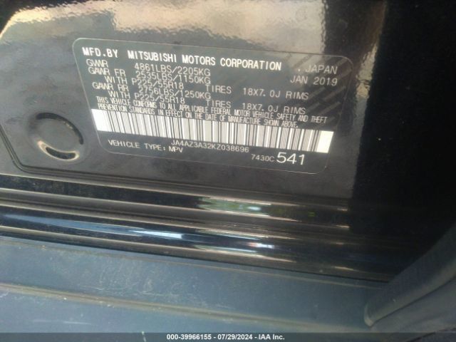 JA4AZ3A32KZ038696 Mitsubishi Outlander Sel