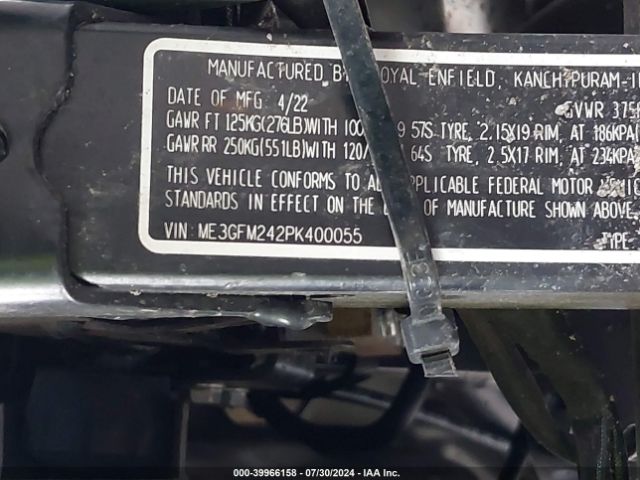 2023 ROYAL ENFIELD MOTORS SCRAM 411 ME3GFM242PK400055 Photo 9