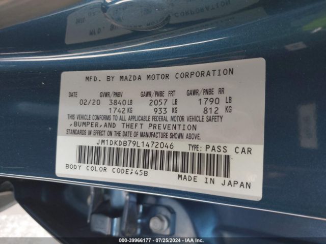 JM1DKDB79L1472046 Mazda Cx-3 Sport