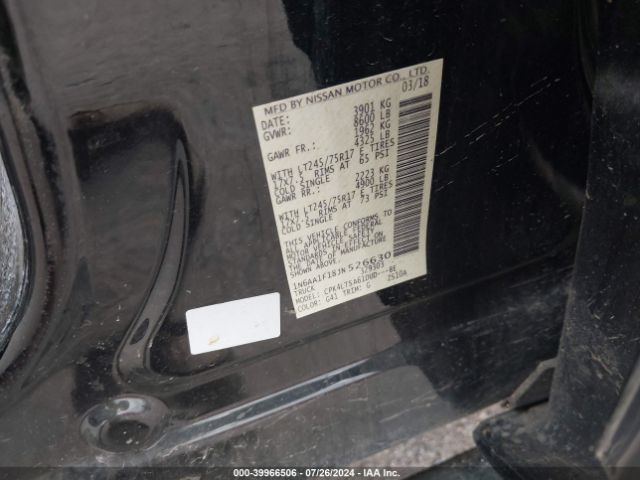 1N6AA1F18JN526630 Nissan Titan Xd Platinum Reserve Gas/s Gas/sv Gas