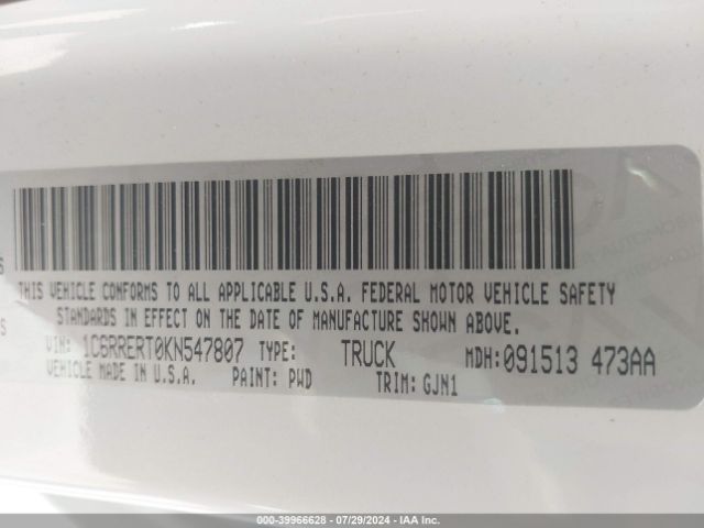1C6RRERT0KN547807 RAM 1500
