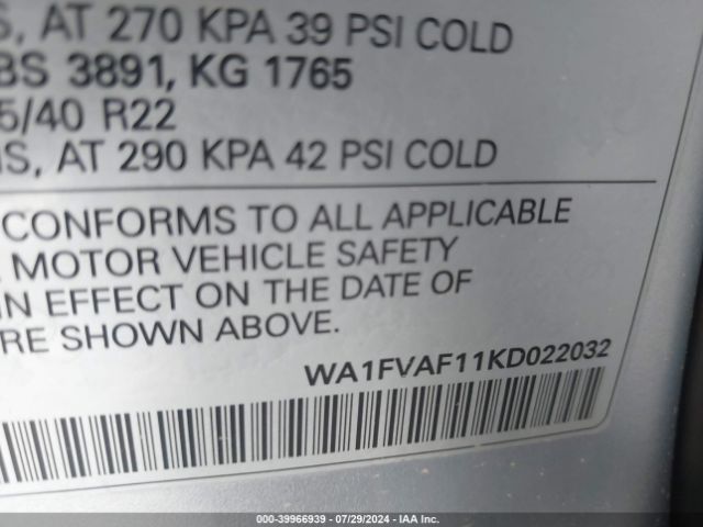 WA1FVAF11KD022032 Audi Q8 55 Premium