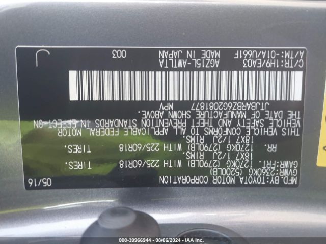 JTJBARBZ6G2081877 Lexus NX 200T