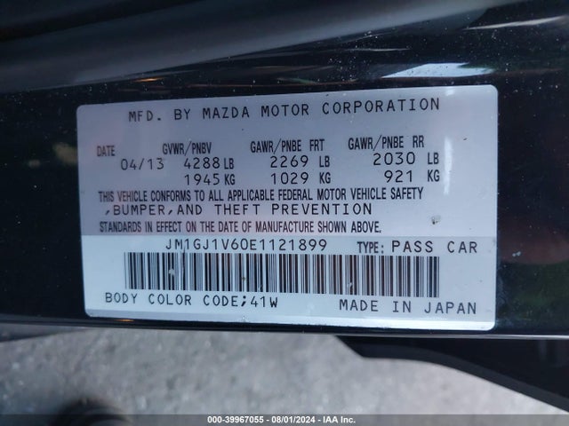 Mazda Mazda6 I Touring 2014 JM1GJ1V60E1121899 Image 9