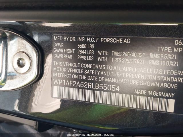 WP1AF2A52RLB55054 Porsche Macan Gts