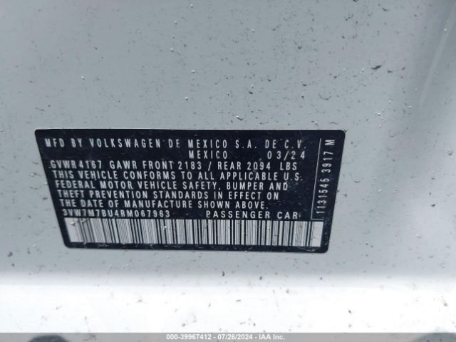 3VW7M7BU4RM067963 Volkswagen Jetta 1.5t Se