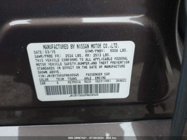 JN1BV7AR4FM406545 Infiniti Q50 Premium